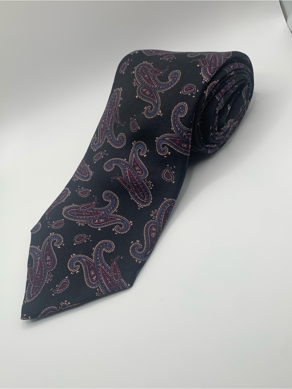 Puritan Black Tie with Burgundy Paisley SPECIAL EDITION